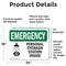 Signmission Personal Eyewash Station Inside With Symbol, 24 in W x Rectangle, Vinyl Decal OS-2PACK-EM-D-1824-L-10405 - alternate 3